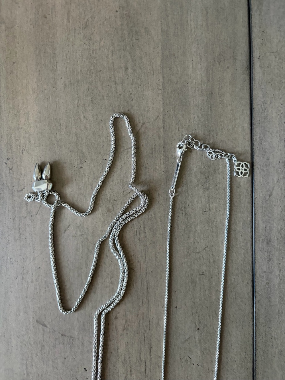 Kendra Scott Women’s Silver Necklaces (set of 2) adjustable size - Picture 3 of 3